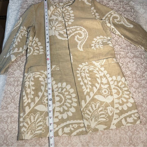 Chico’s ~new~ Jaquard Cotton Linen Topper In XS Petite - Picture 14 of 16